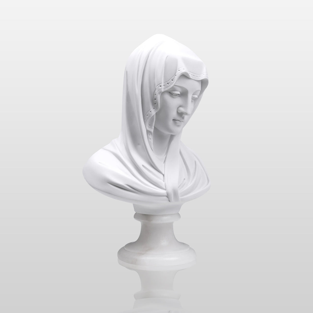 PREMIER Marble Virgin Mary Bust Classical Religious Sculpture for Home or Office PSTTM-008-Marble sculpture-PREMIER SCULPTURE