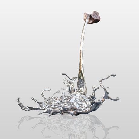 PREMIER Metal Art Sculpture Stainless Steel Splashing Water Frozen in Time Garden Sculpture PSSS-019-Stainless Steel Sculpture-PREMIER SCULPTURE
