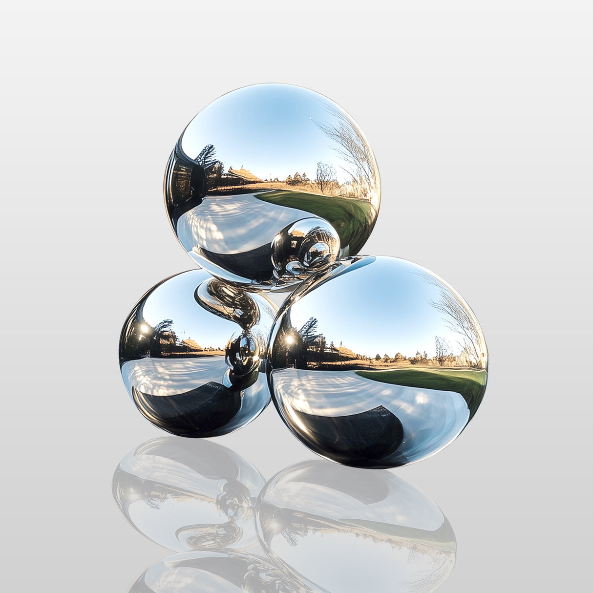 PREMIER Metal Sphere Sculpture Modern Abstract Outdoor Art PSSS-073-Stainless Steel Sculpture-PREMIER SCULPTURE