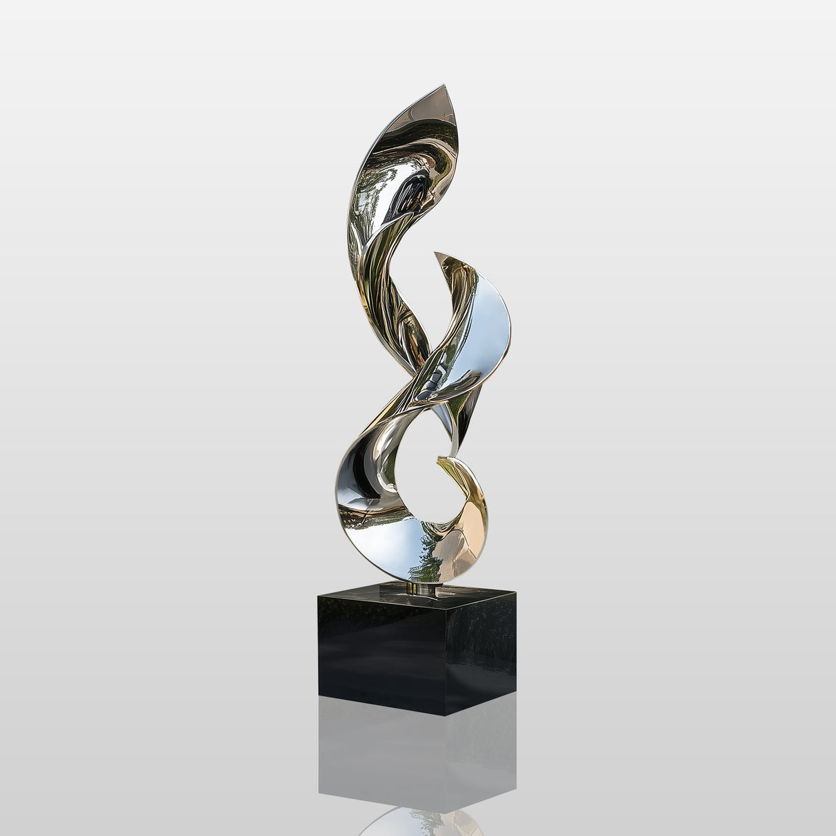 PREMIER Minimalist Sculpture Premium Stainless Steel Abstract Sculpture for Modern Space PSSS-055-Stainless Steel Sculpture-PREMIER SCULPTURE
