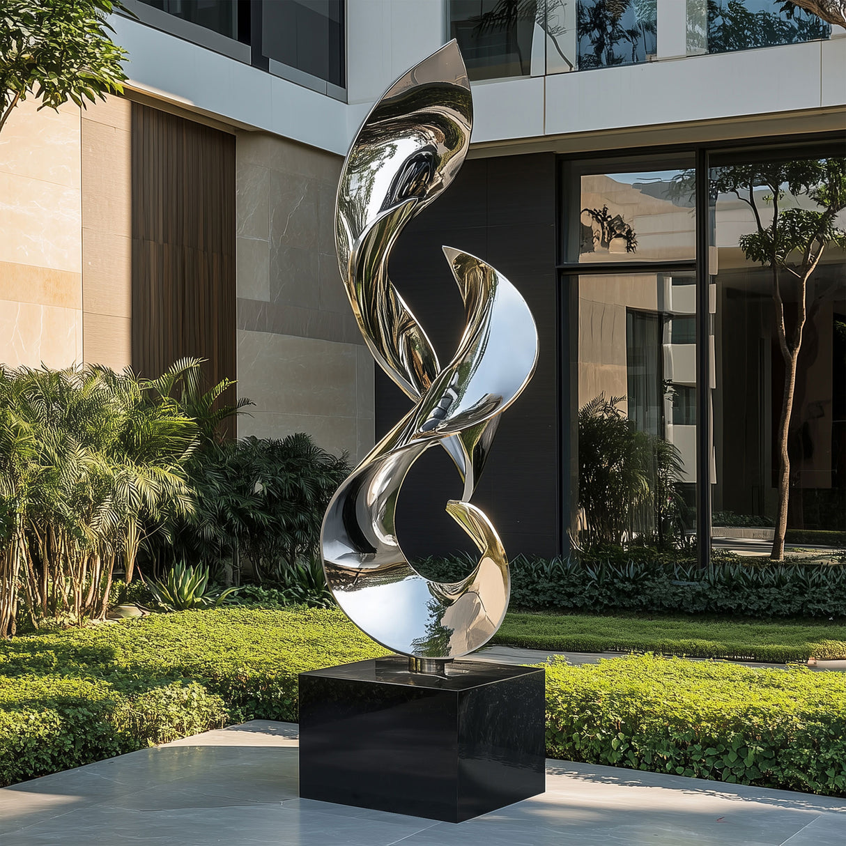 PREMIER Minimalist Sculpture Premium Stainless Steel Abstract Sculpture for Modern Space PSSS-055-Stainless Steel Sculpture-PREMIER SCULPTURE