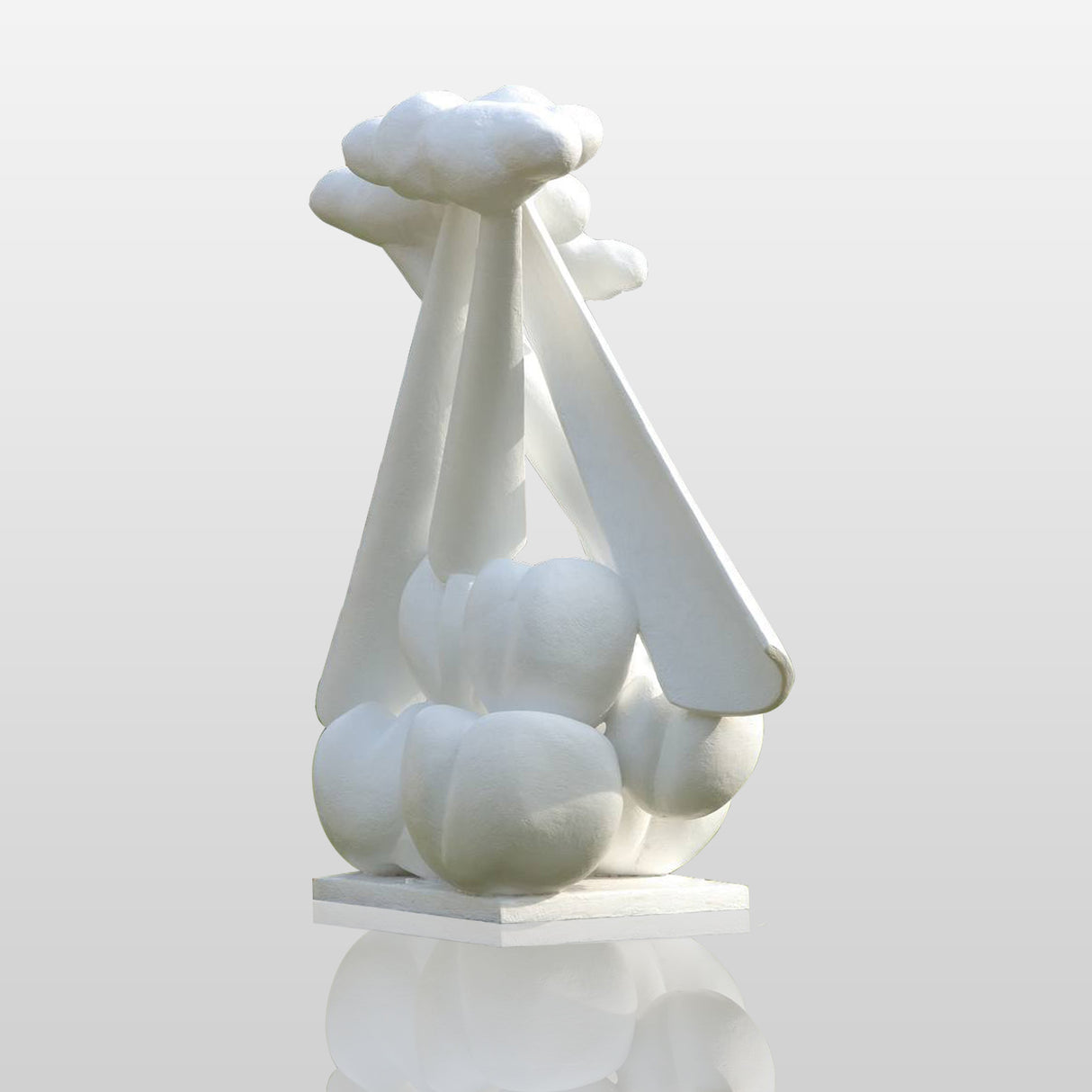 PREMIER Modern Abstract Fiberglass Dance of Flower Sculpture PSF-021-Fiberglass Sculpture-PREMIER SCULPTURE