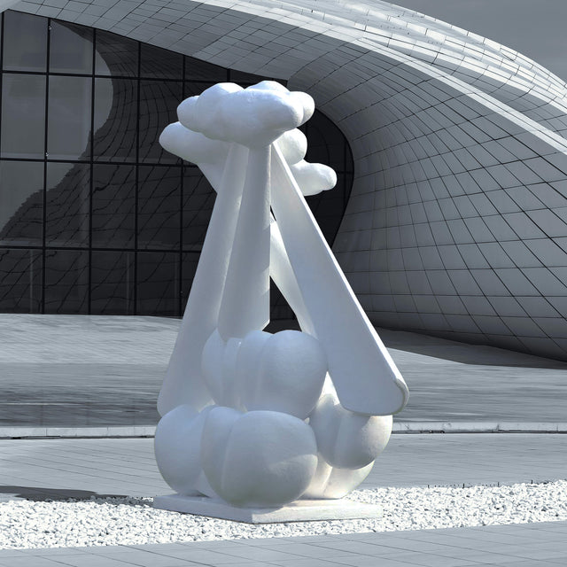 PREMIER Modern Abstract Fiberglass Dance of Flower Sculpture PSF-021-Fiberglass Sculpture-PREMIER SCULPTURE