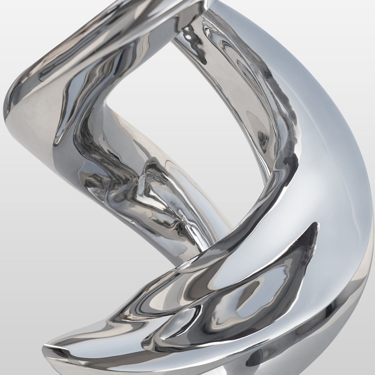 PREMIER Modern Decorative Elegant Dark Silver Abstract Spiral Sculpture PSSS-026-Stainless Steel Sculpture-PREMIER SCULPTURE