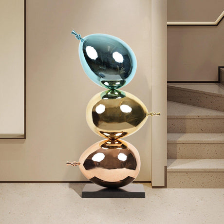 PREMIER Modern Electroplated Fiberglass Balloons Room Decor Custom Sculpture PSF-002-Fiberglass Sculpture-PREMIER SCULPTURE