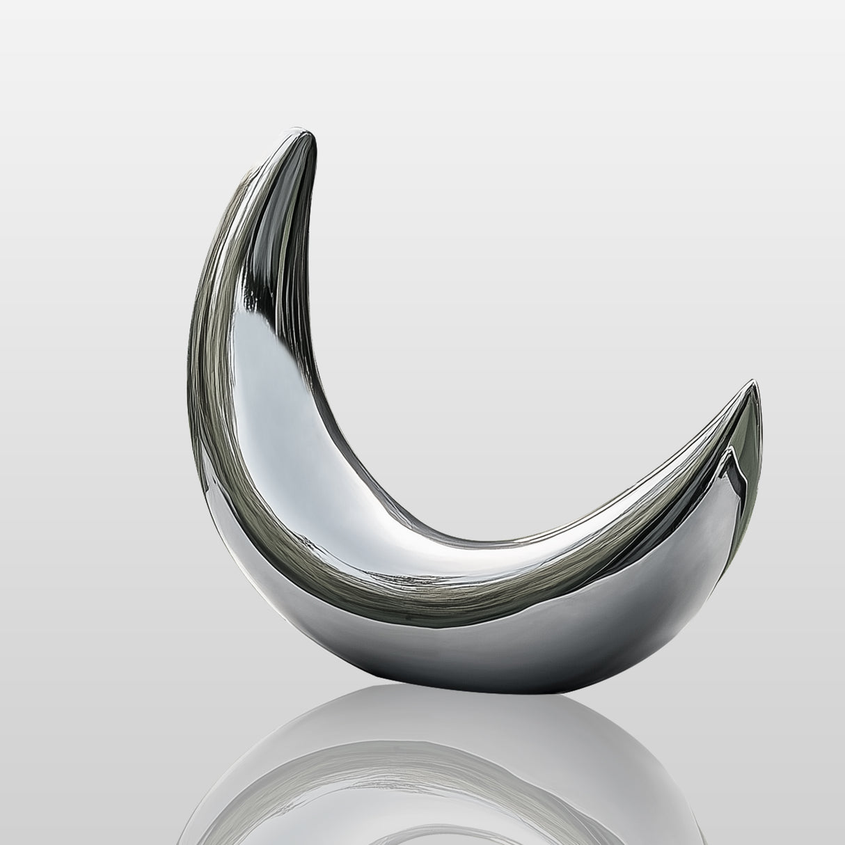 PREMIER Modern Garden Sculpture Stainless Steel Crescent Sculpture PSSS-053-Stainless Steel Sculpture-PREMIER SCULPTURE