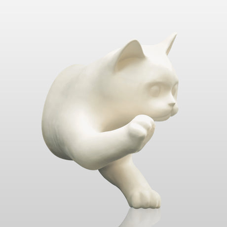 PREMIER Modern Minimalist Cat Sculpture Large Outdoor Wall Art PSF-035-Fiberglass Sculpture-PREMIER SCULPTURE