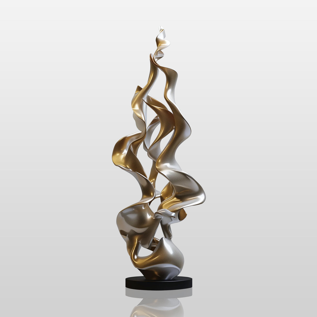 PREMIER Modern Sculpture Ethereal Flow Abstract Metal Sculpture PSSS-037-Stainless Steel Sculpture-PREMIER SCULPTURE