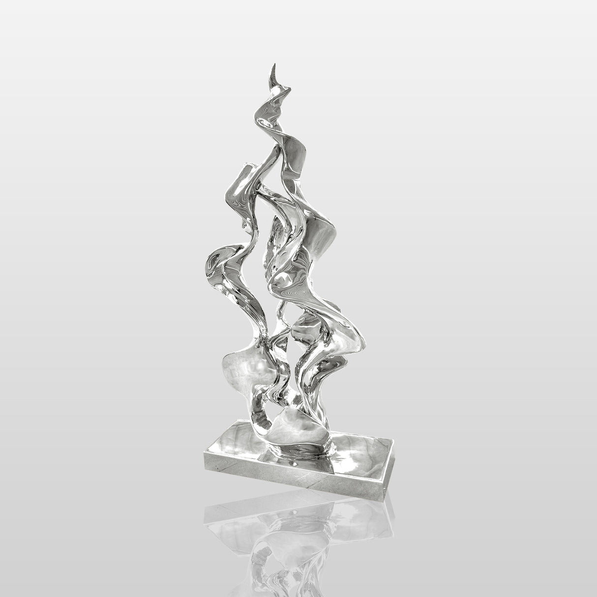 PREMIER Modern Sculpture Ethereal Flow Abstract Metal Sculpture PSSS-037-Stainless Steel Sculpture-PREMIER SCULPTURE