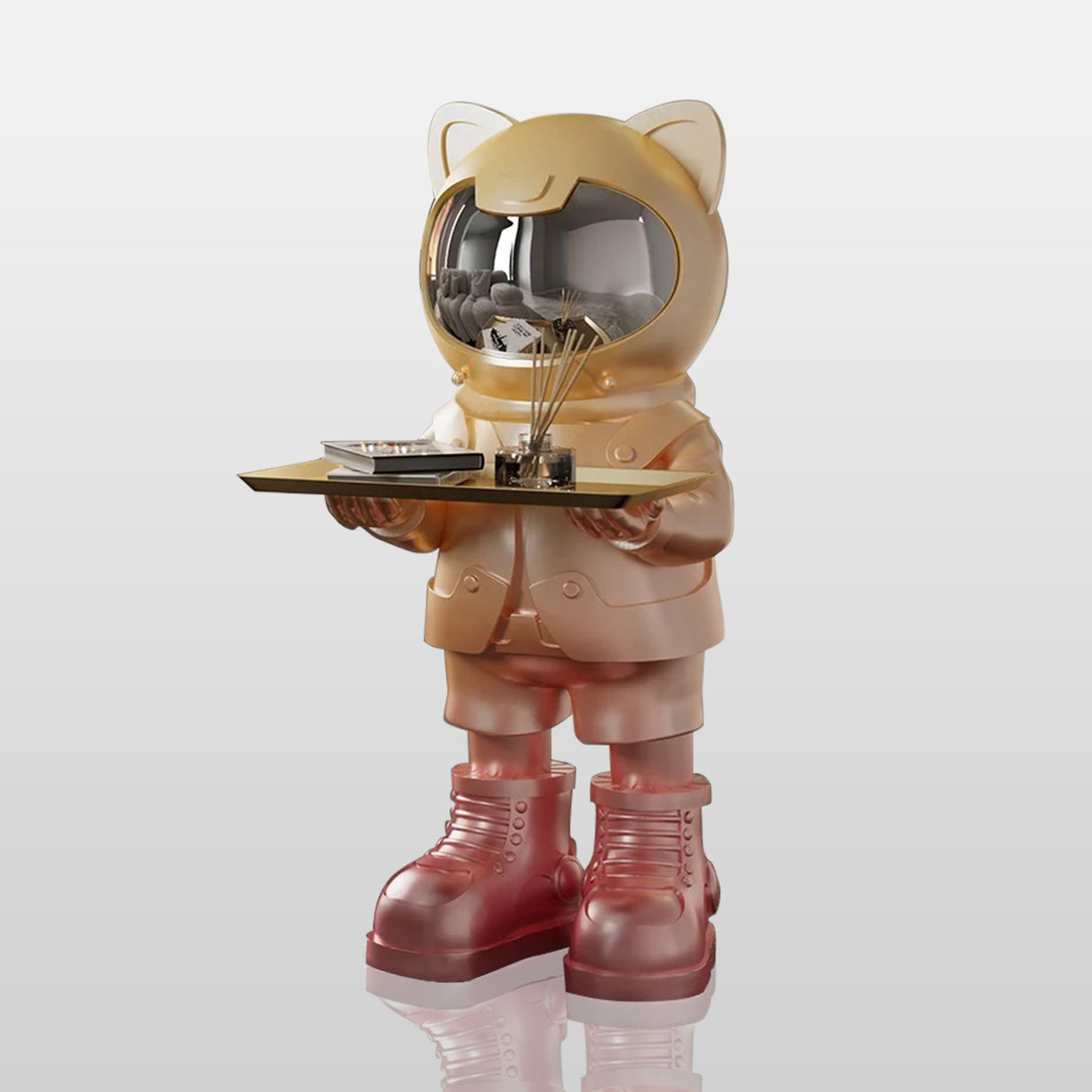 PREMIER Modern Space Cats Floor Sculpture Custom Fiberglass Sculpture PSF-006-Fiberglass Sculpture-PREMIER SCULPTURE