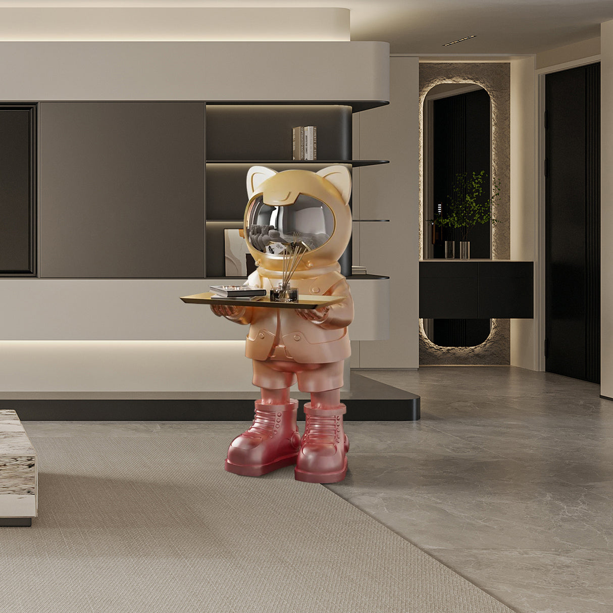 PREMIER Modern Space Cats Floor Sculpture Custom Fiberglass Sculpture PSF-006-Fiberglass Sculpture-PREMIER SCULPTURE