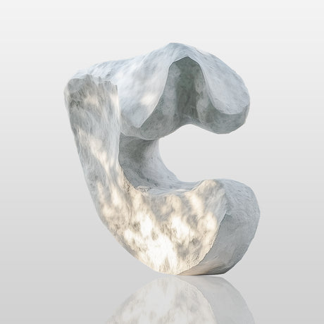 PREMIER Modern White Marble Abstract Sculpture Contemporary Stone Sculpture for Indoor & Outdoor Spaces PSM-029-Marble sculpture-PREMIER SCULPTURE
