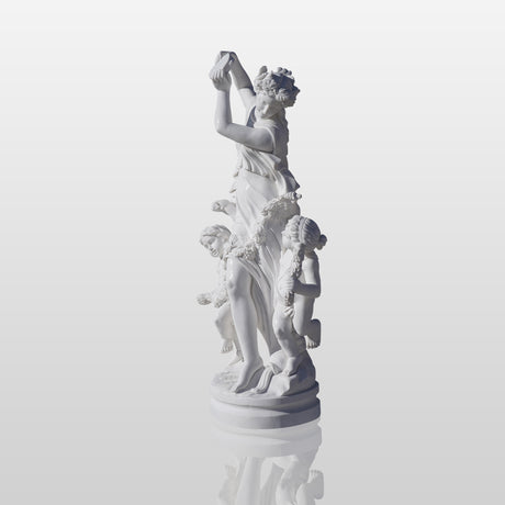 PREMIER Neoclassical Statue Timeless Marble Sculpture of Woman with Cherubic Children PSM-031-Marble sculpture-PREMIER SCULPTURE