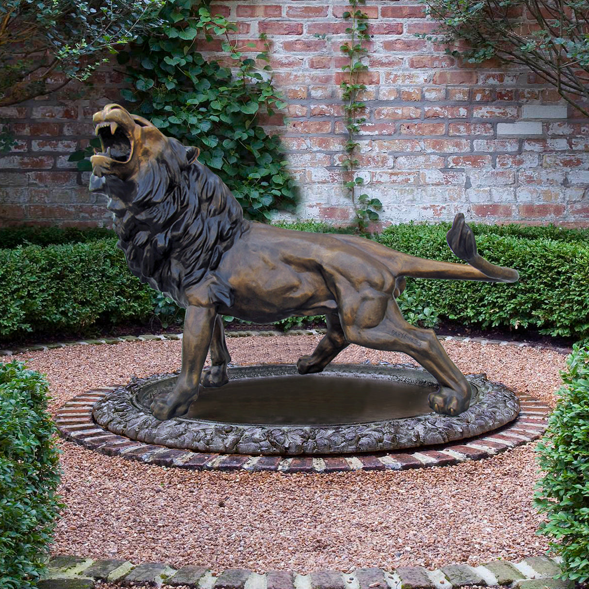 PREMIER Outdoor Bronze Lion Garden Custom Sculpture PSB-003-Bronze Sculpture-PREMIER SCULPTURE