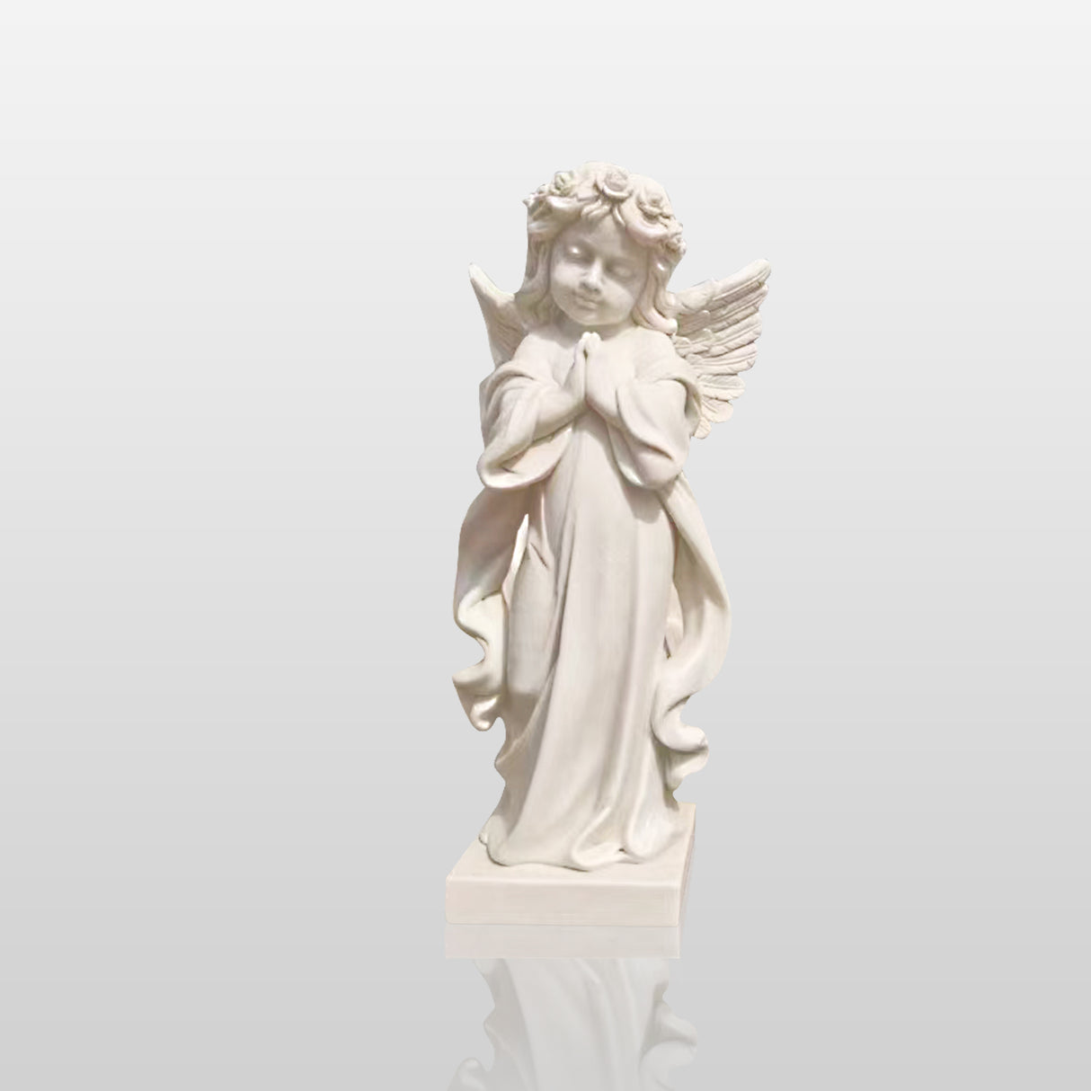 PREMIER Praying Angel Garden Decoration Sculpture Custom Marble Statue PSM-008-Marble sculpture-PREMIER SCULPTURE