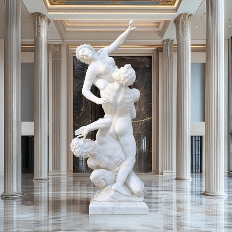 PREMIER Renaissance Art Famous Sculpture Abduction of the Sabines Statue PSM-022-Marble sculpture-PREMIER SCULPTURE