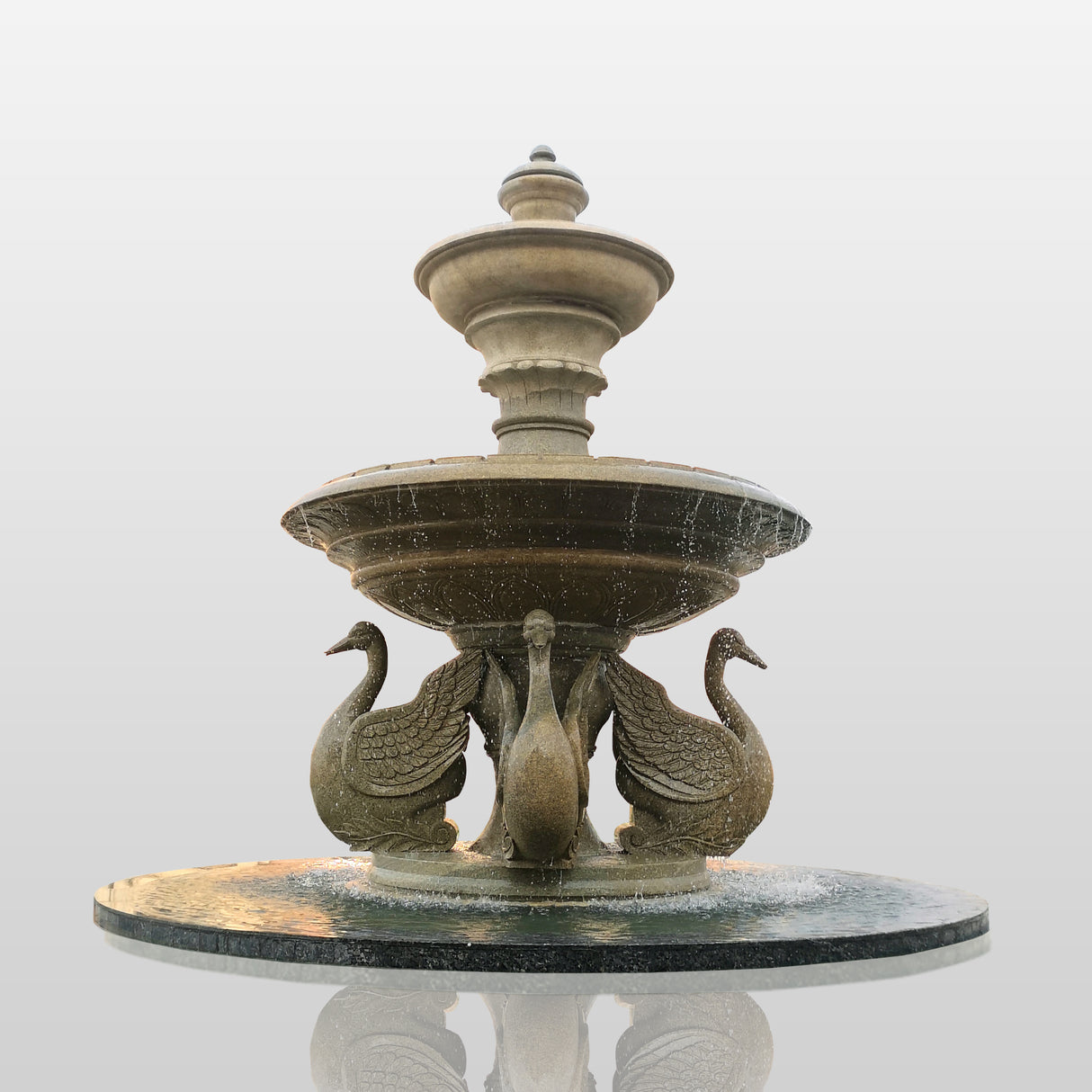 PREMIER Swan Fountain Sculpture Marble Fountain PSFM-006-Marble sculpture-PREMIER SCULPTURE