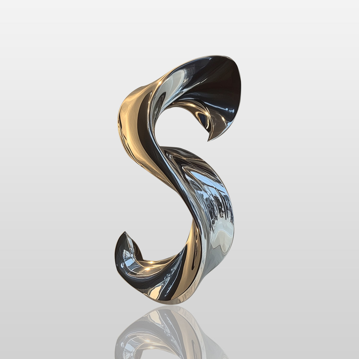 PREMIER Wall-Mounted Stainless Steel Sculpture Modern Reflective Art PSSS-075-Stainless Steel Sculpture-PREMIER SCULPTURE
