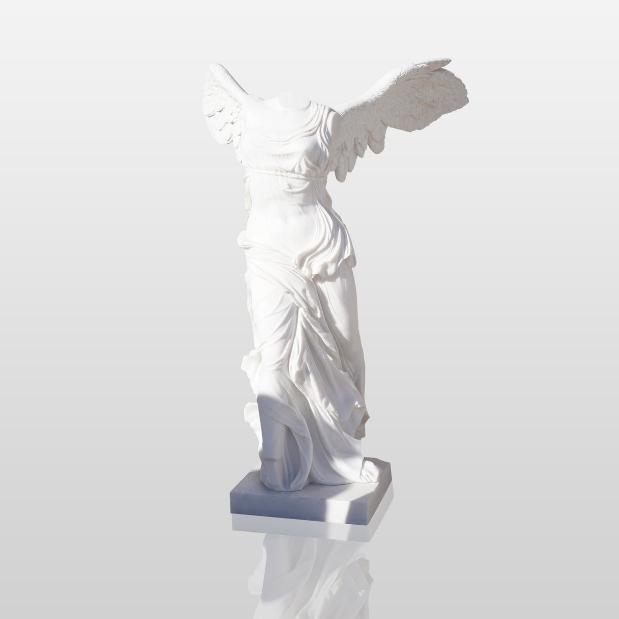 PREMIER Winged Nike Victory of Samothrace Goddess Cast Marble Statue PSM-021-Marble sculpture-PREMIER SCULPTURE