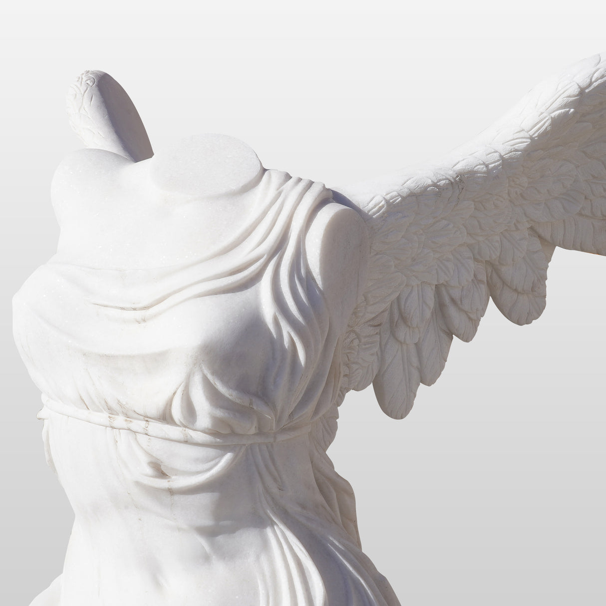 PREMIER Winged Nike Victory of Samothrace Goddess Cast Marble Statue PSM-021-Marble sculpture-PREMIER SCULPTURE