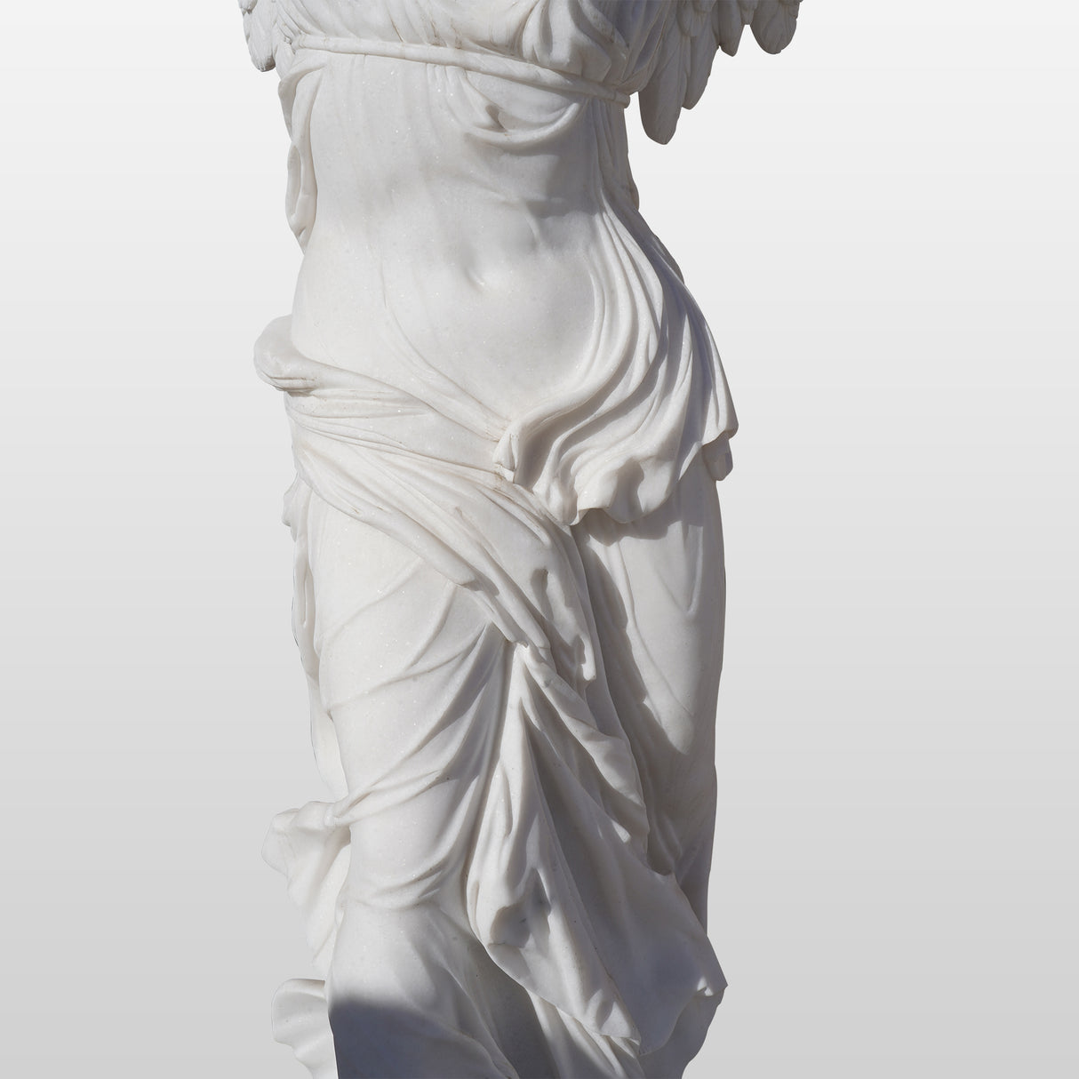 PREMIER Winged Nike Victory of Samothrace Goddess Cast Marble Statue PSM-021-Marble sculpture-PREMIER SCULPTURE
