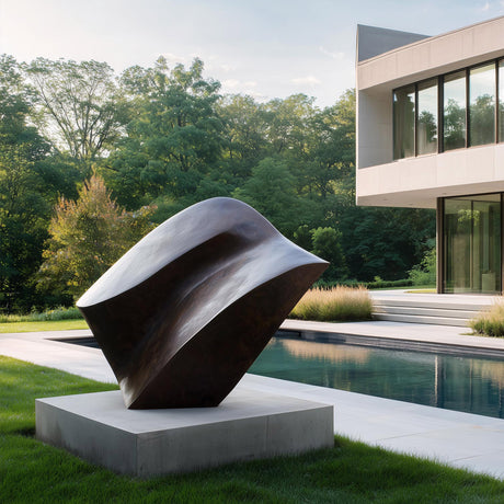 PREMIER Abstract Bronze Sculpture of Flow and Form for Luxury Villas, Gardens, and Modern Architecture PSB-106-Bronze Sculpture-PREMIER SCULPTURE