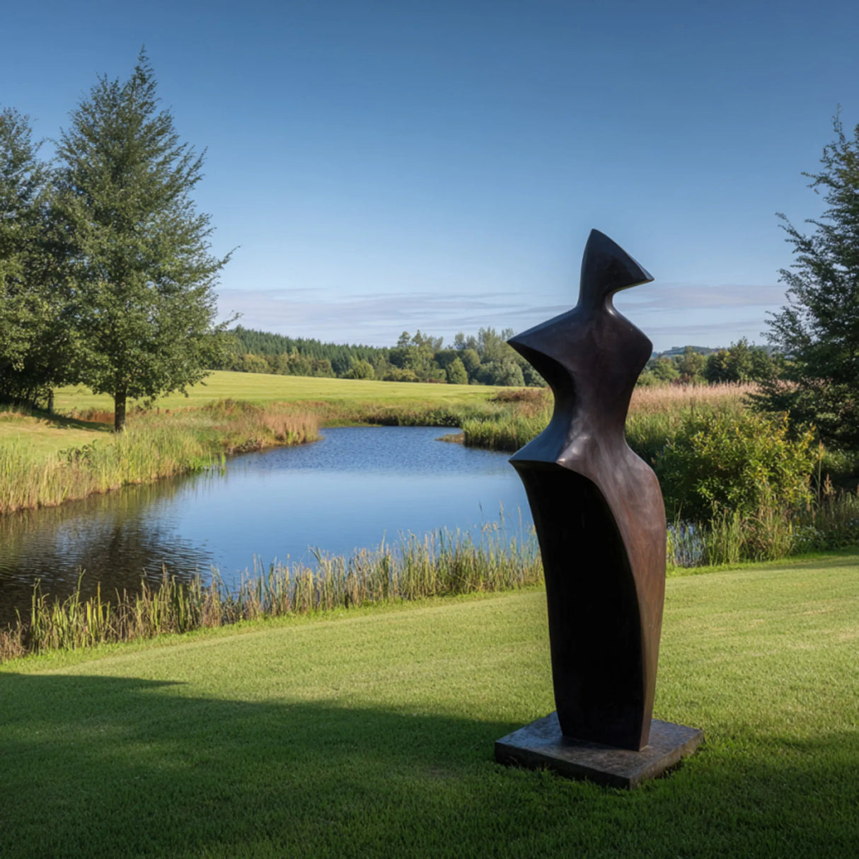 PREMIER Abstract Bronze Sculpture with Minimalist and Human Design Fit for Gardens, Courtyards or Commercial Areas PSB-158-Bronze Sculpture-PREMIER SCULPTURE