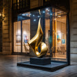 PREMIER Abstract Golden Bronze Sculpture with Contemporary Design for Galleries, Hotels, and Luxury Spaces PSB-103-Bronze Sculpture-PREMIER SCULPTURE