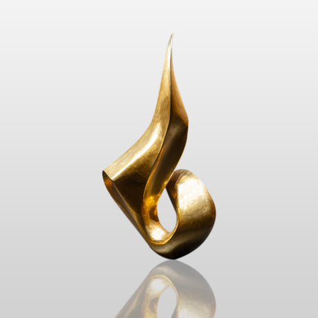 PREMIER Abstract Golden Bronze Sculpture with Contemporary Design for Galleries, Hotels, and Luxury Spaces PSB-103-Bronze Sculpture-PREMIER SCULPTURE