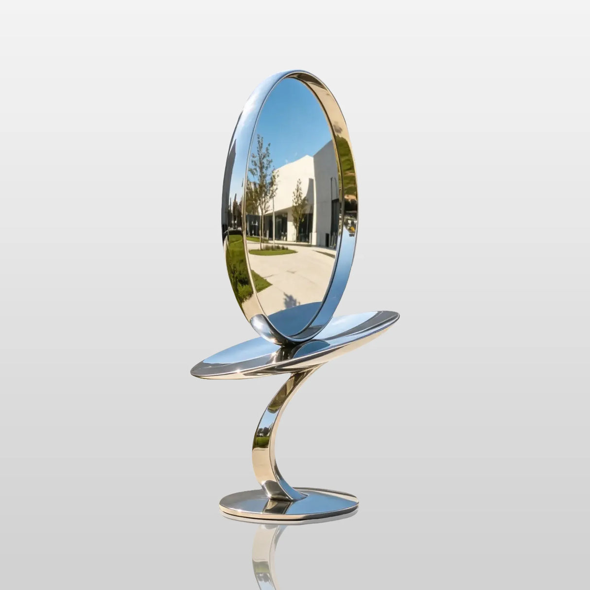 PREMIER Abstract Stainless Steel Disc Sculpture for Front Yard, Walkway or Town Plaza PSSS-321-Stainless Steel Sculpture-PREMIER SCULPTURE