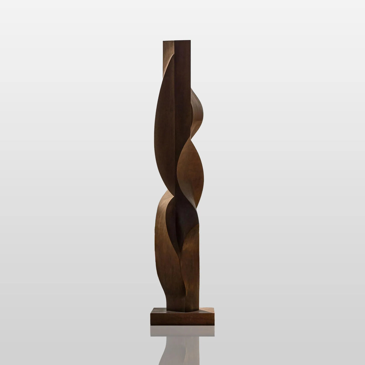 PREMIER Abstract Twisted Bronze Sculpture with Minimalist Vertical Design Suitable for Outdoor Walkways or Modern Courtyards PSB-160-Bronze Sculpture-PREMIER SCULPTURE