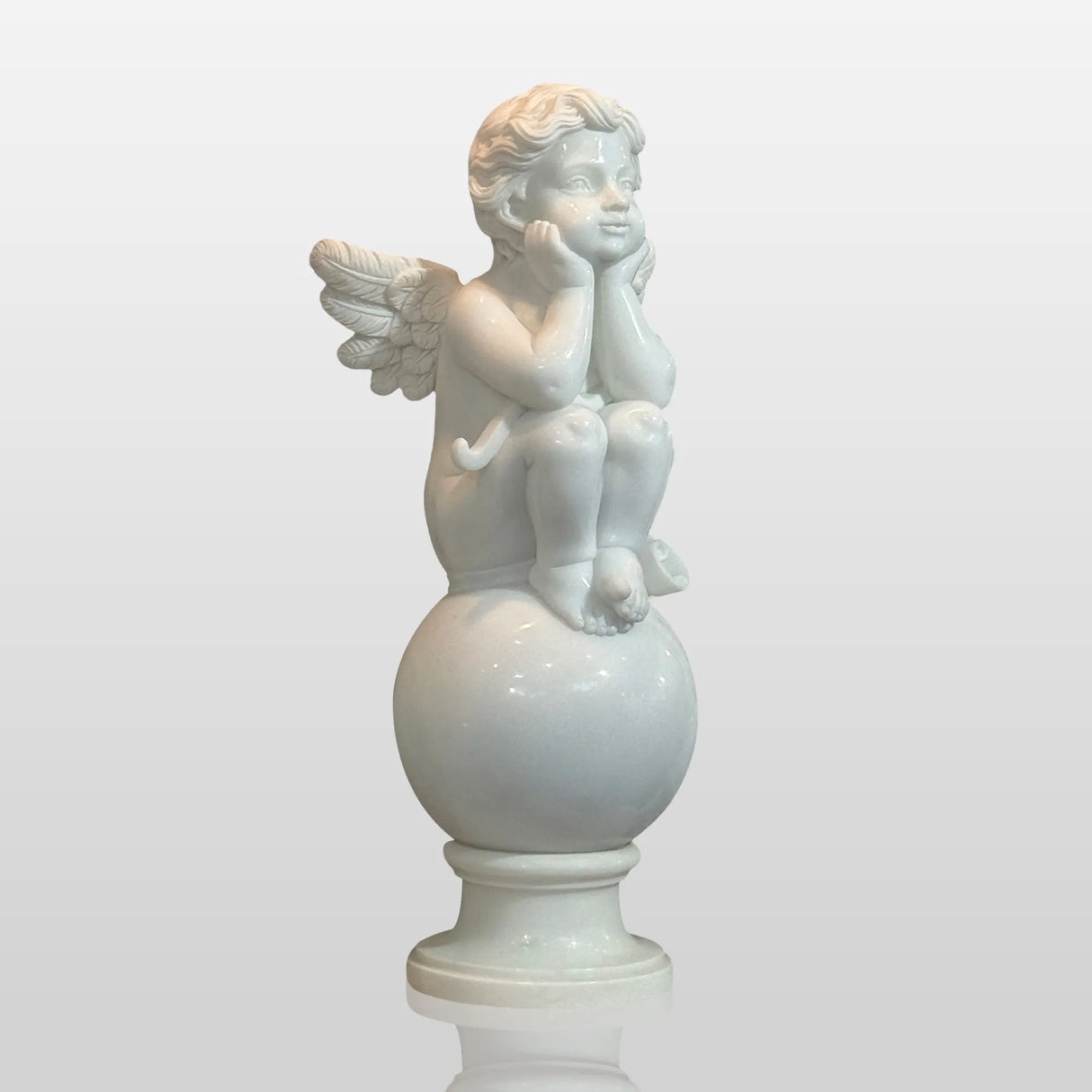 PREMIER Baby Angel Bronze Sculpture with Classic and Cute Design Ideal for Gardens, Churches and Parks PSM-104-Marble sculpture-PREMIER SCULPTURE