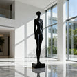 PREMIER Modern Black Stainless Steel Sculpture of Female Figure for Luxury Interiors, Hotel Lobbies and Contemporary Spaces PSSS-134-Stainless Steel Sculpture-PREMIER SCULPTURE