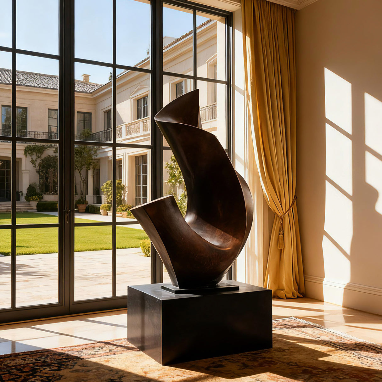 PREMIER Bronze Abstract Flow Sculpture for Luxury Interiors and Contemporary Art Spaces PSB-118-Bronze Sculpture-PREMIER SCULPTURE