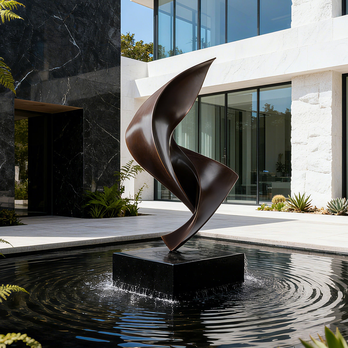PREMIER Bronze Abstract Sculpture in Modern Design for Gardens, Entrances and Hotels PSB-124-Bronze Sculpture-PREMIER SCULPTURE