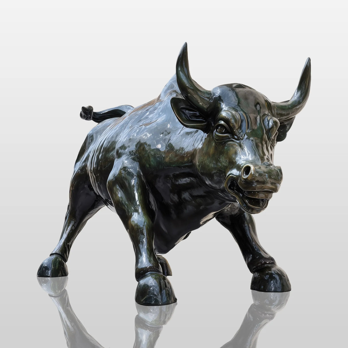 PREMIER Bronze Bull Statue with Realistic Design for Hotels, Corporate Entrances and Public Plazas PSB-129-Bronze Sculpture-PREMIER SCULPTURE