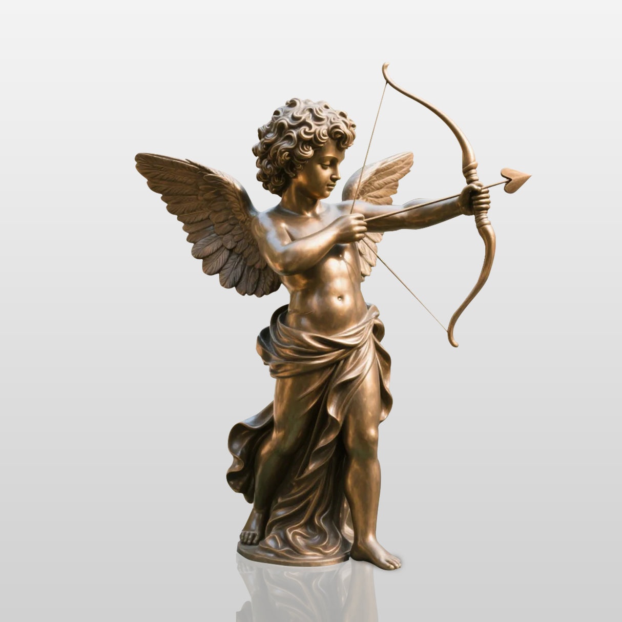 PREMIER Bronze Cupid Sculpture for Wedding Venues, Romantic Garden and Outdoor Villa Courtyard PSB-096-Bronze Sculpture-PREMIER SCULPTURE