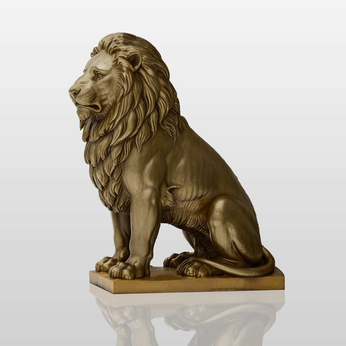 PREMIER Bronze Lion Sculpture in Majestic Form for Entrances, Gardens, and Estate Gates PSB-113-Bronze Sculpture-PREMIER SCULPTURE
