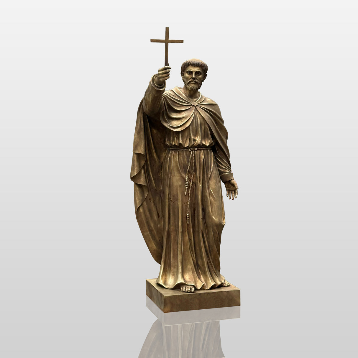 PREMIER Religious St. Francis Xavier Statue for Churches Courtyards, Public Spaces, City Squares PSB-098-Bronze Sculpture-PREMIER SCULPTURE