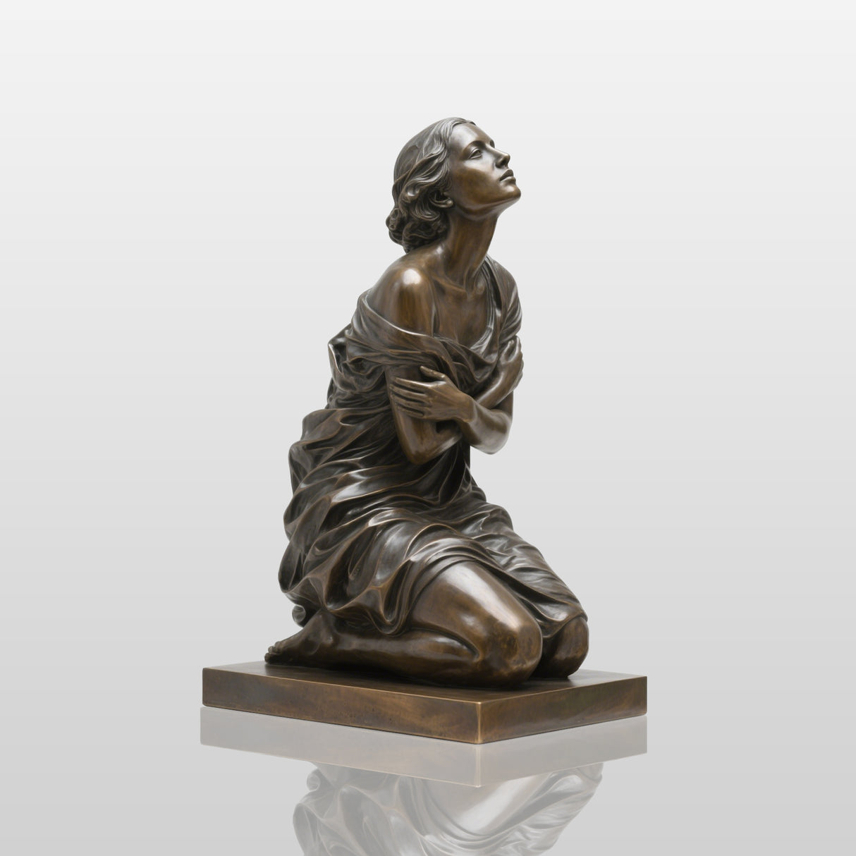 PREMIER Classic Bronze Kneeling Woman Statue for Gardens, Cultural Spaces and Museums, Interior Design PSB-101-Bronze Sculpture-PREMIER SCULPTURE