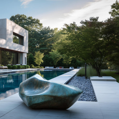 PREMIER Contemporary Abstract Bronze Sculpture with Organic Flowing Design for Luxury Villas and Modern Outdoor Spaces PSB-108-Bronze Sculpture-PREMIER SCULPTURE