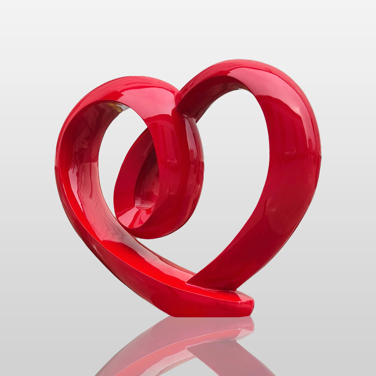 PREMIER Contemporary Red Heart Sculpture for Modern Gardens, Villas, and Outdoor Art Spaces PSSS-183-Stainless Steel Sculpture-PREMIER SCULPTURE