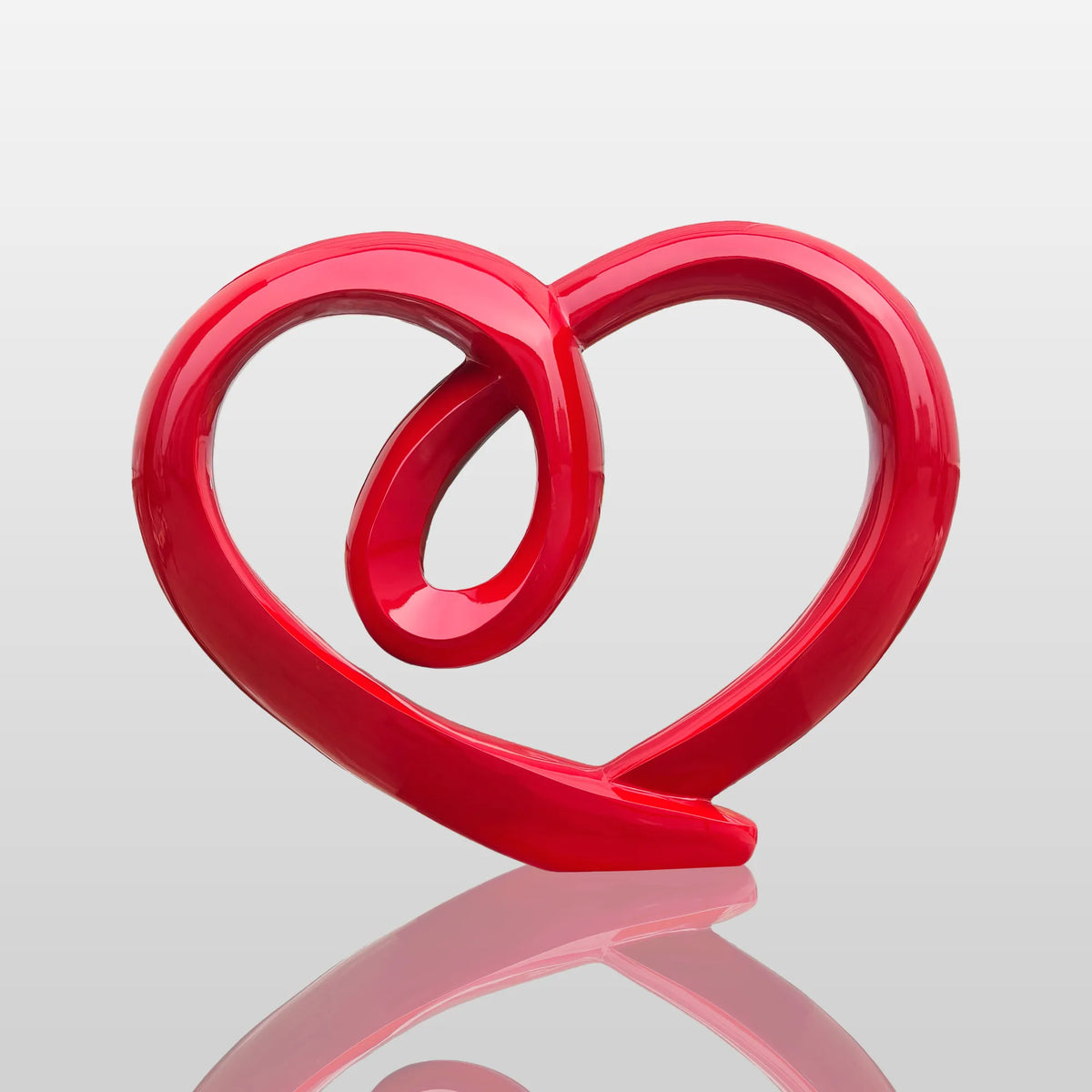 PREMIER Contemporary Red Heart Sculpture for Modern Gardens, Villas, and Outdoor Art Spaces PSSS-183-Stainless Steel Sculpture-PREMIER SCULPTURE