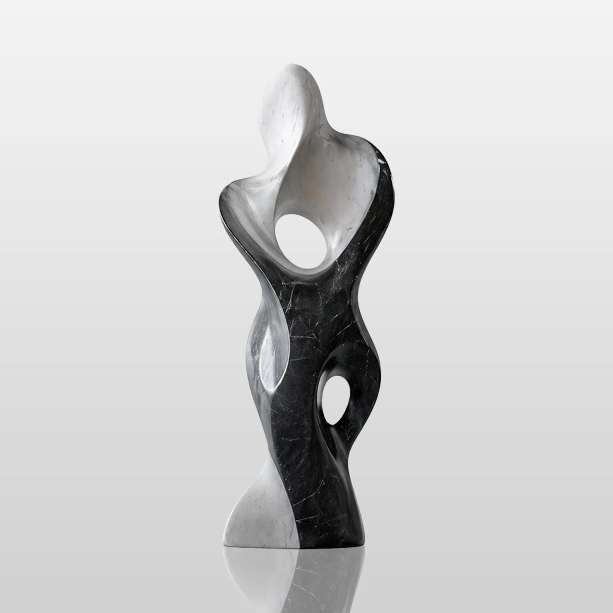 PREMIER Dual Tone Abstract Fiberglass Sculpture for Living Room, Foyer, Porch or Office PSF-041-Fiberglass Sculpture-PREMIER SCULPTURE