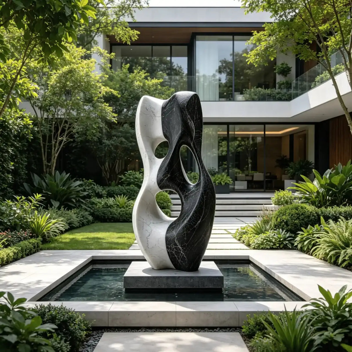 PREMIER Dual Tone Fiberglass Sculpture for Front Garden, Backyard or Poolside PSF-043-Fiberglass Sculpture-PREMIER SCULPTURE