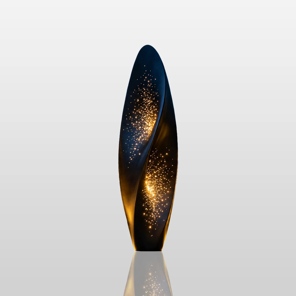 PREMIER Futuristic Leaf Sculpture in Stainless Steel Sculpture with Light for Luxury Villa Gardens, Courtyards and Poolsides PSSS-266-Stainless Steel Sculpture-PREMIER SCULPTURE