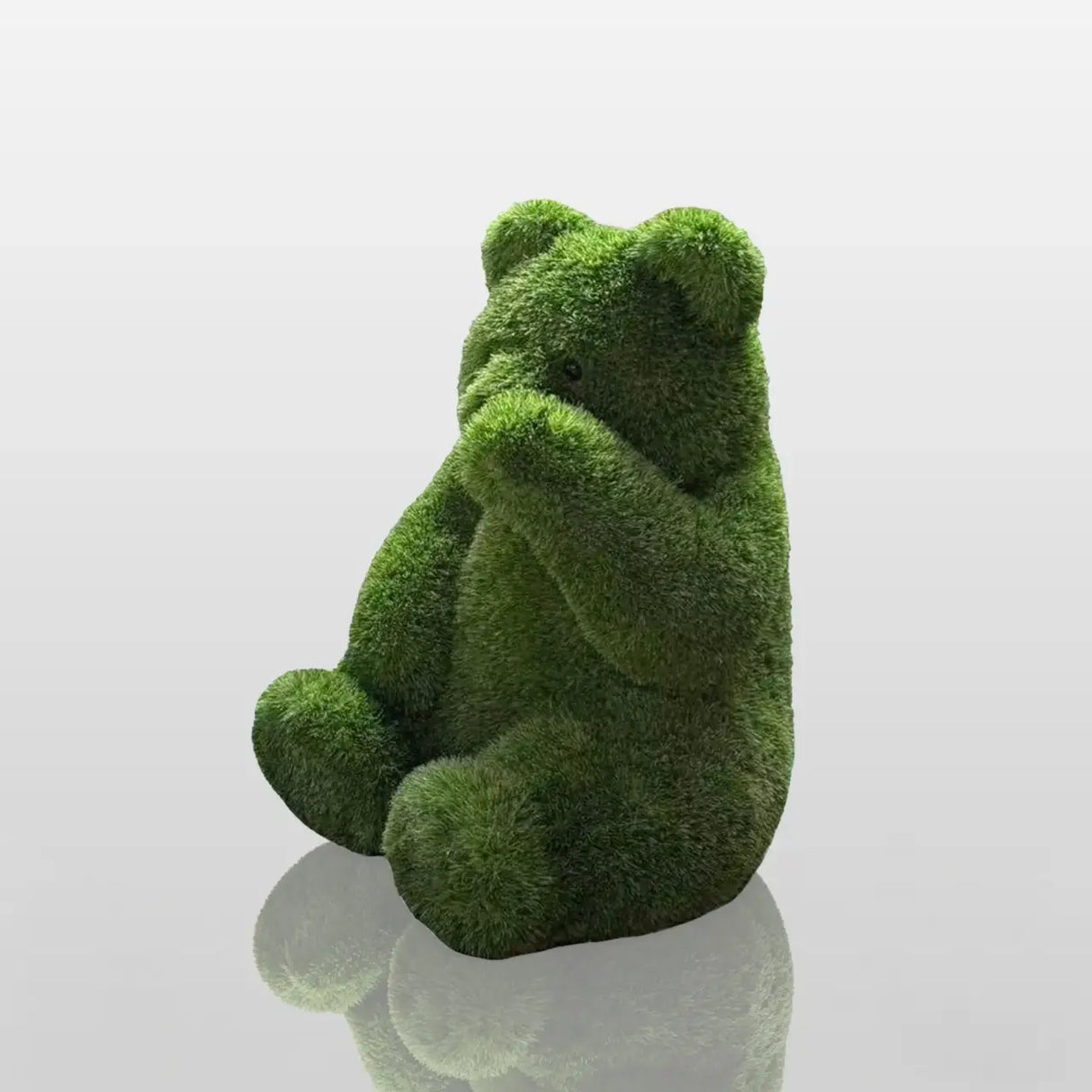 PREMIER Fuzzy Fiberglass Teddy Bear Statue for Office Courtyard, Garden Patio or Campus Square PSF-037