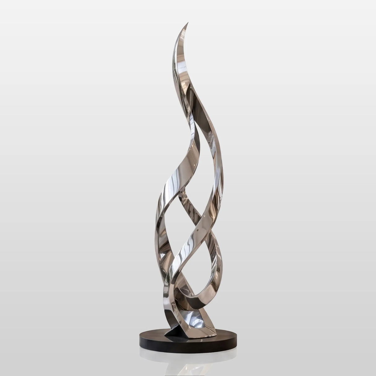 PREMIER Hotel Stainless Steel Sculpture with Ribbon Design for Lobby, Mall Atrium and Entry Hall PSSS-297-Stainless Steel Sculpture-PREMIER SCULPTURE