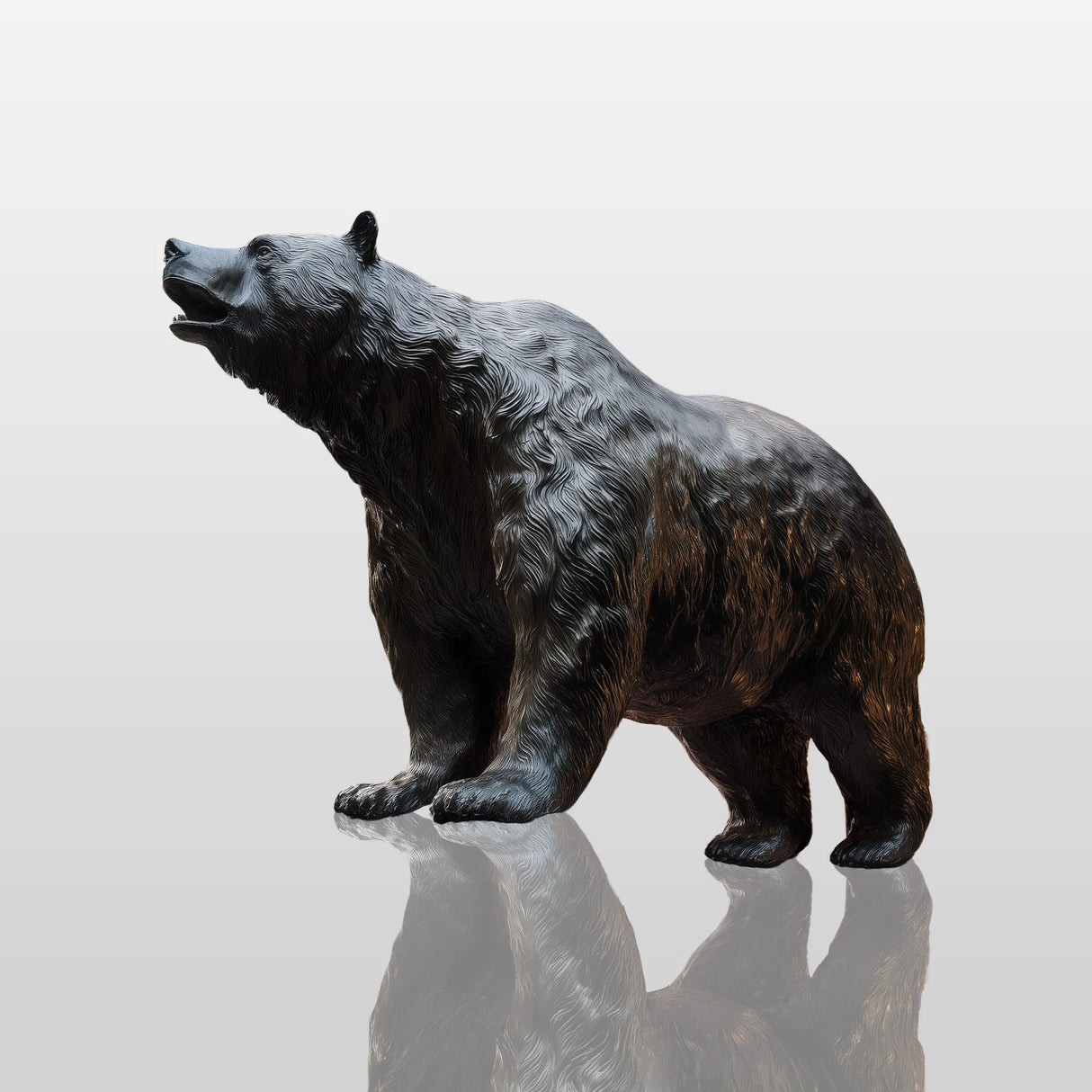 PREMIER Large Bronze Bear Sculpture with Realistic Texture for Luxury Villas Gardens and Contemporary Outdoor Spaces PSB-141-Bronze Sculpture-PREMIER SCULPTURE