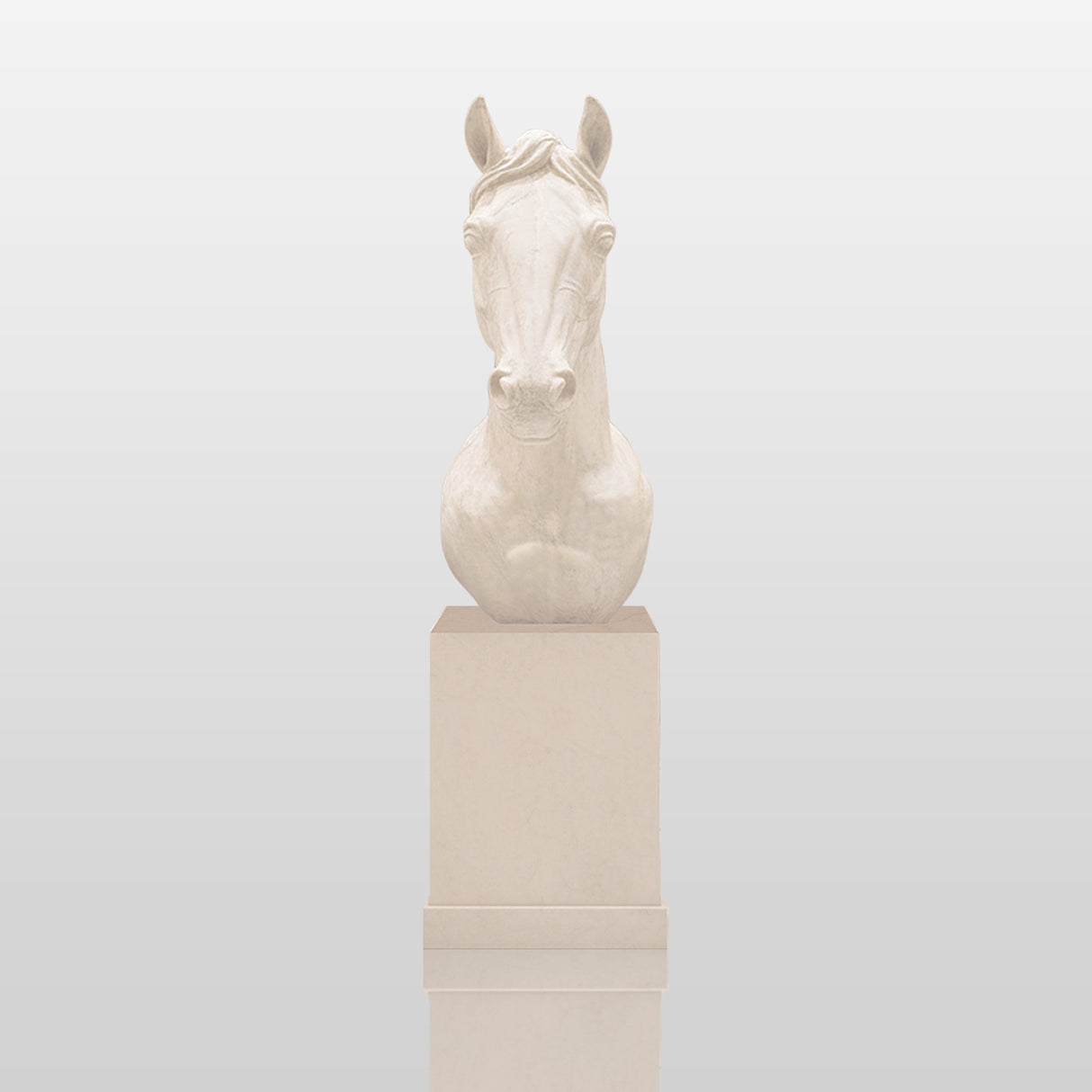 PREMIER Marble Horse Head Sculpture for Elegant Interior Spaces PSM-091-Marble sculpture-PREMIER SCULPTURE
